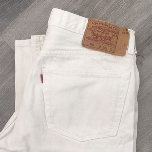 Levi’s 501 white straight jeans